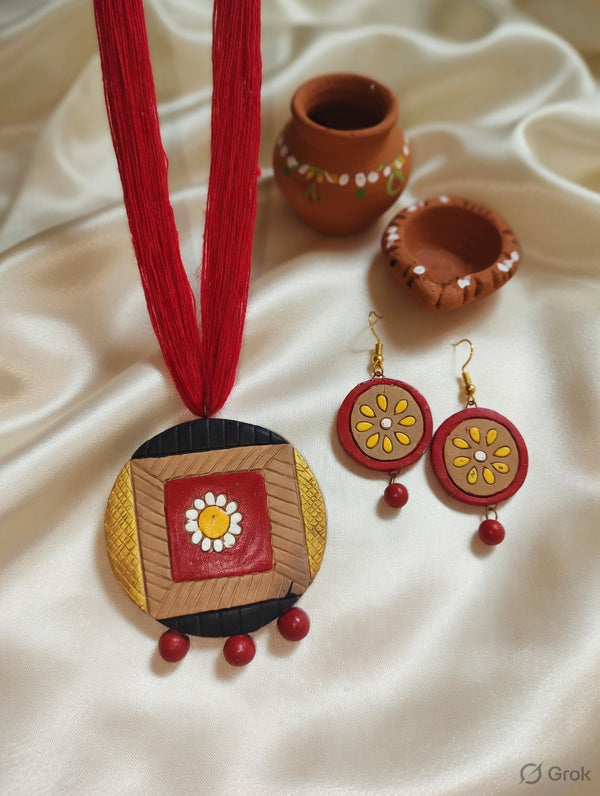 Handcrafted Terracotta Necklace Set