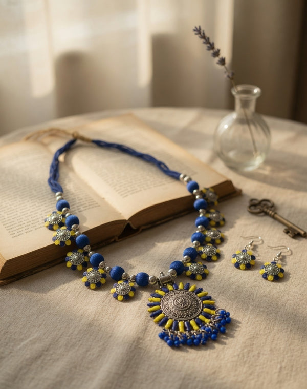 Sunflower Charm Handmade Necklace Set