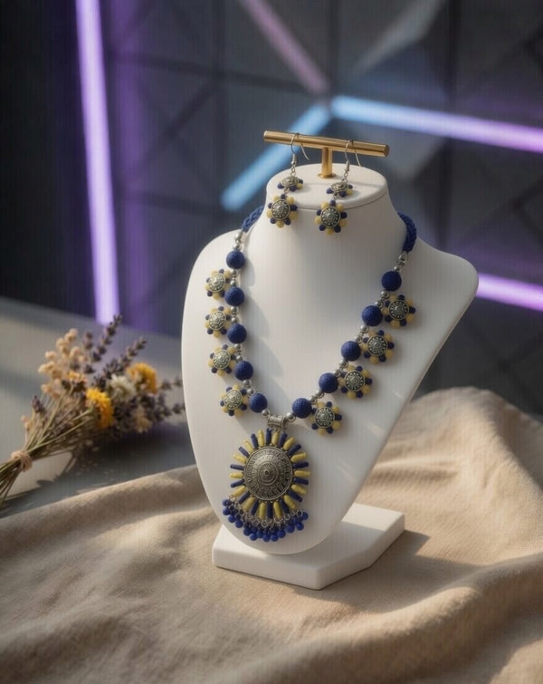 Sunflower Charm Handmade Necklace Set